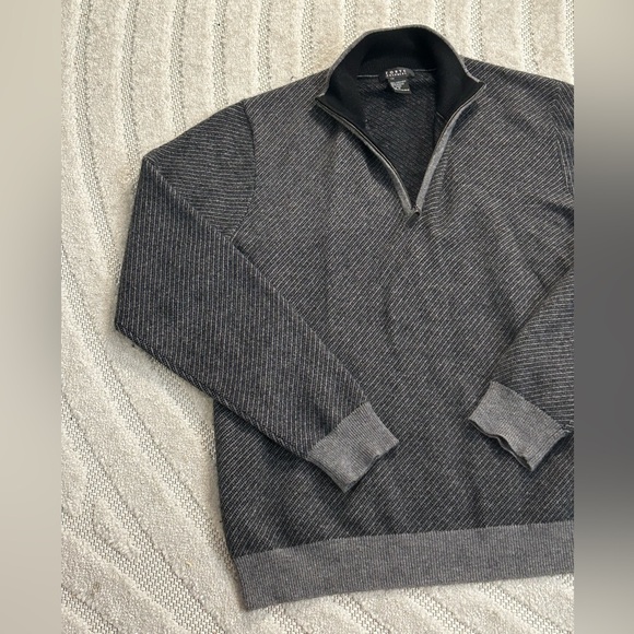 Vintage Forte Cashmere Grey Quarter Zip Sweater - M - Picture 2 of 9
